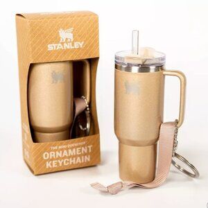 NWT Stanley Water Bottle Keychain Christmas Tree Ornament Honey Talks Gold